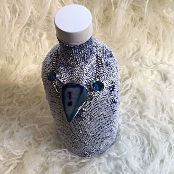 BLUE SOLAR AGATE BRACELET IN 925 STERLING 7 to 8” - Picture 3 of 11